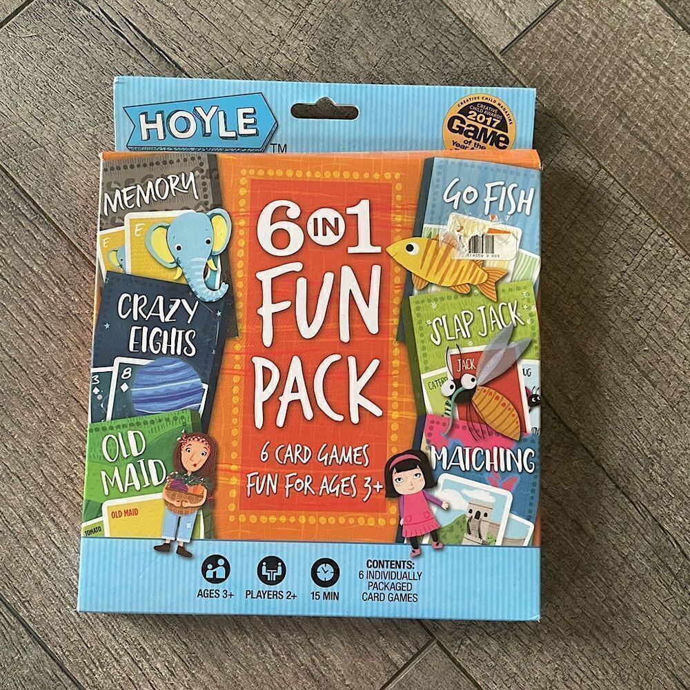 NWT! Hoyle 6-in-1 Kids Card Games.